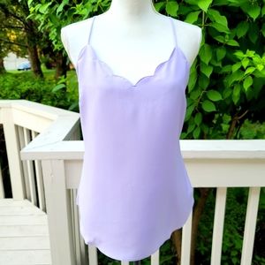 New! J. Crew size 6 Lilac Purple Scalloped Racerback Cami Tank Top NWT